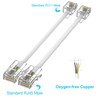 Phone Jack to Ethernet Cable Adapter, RJ45 8P8C Female to