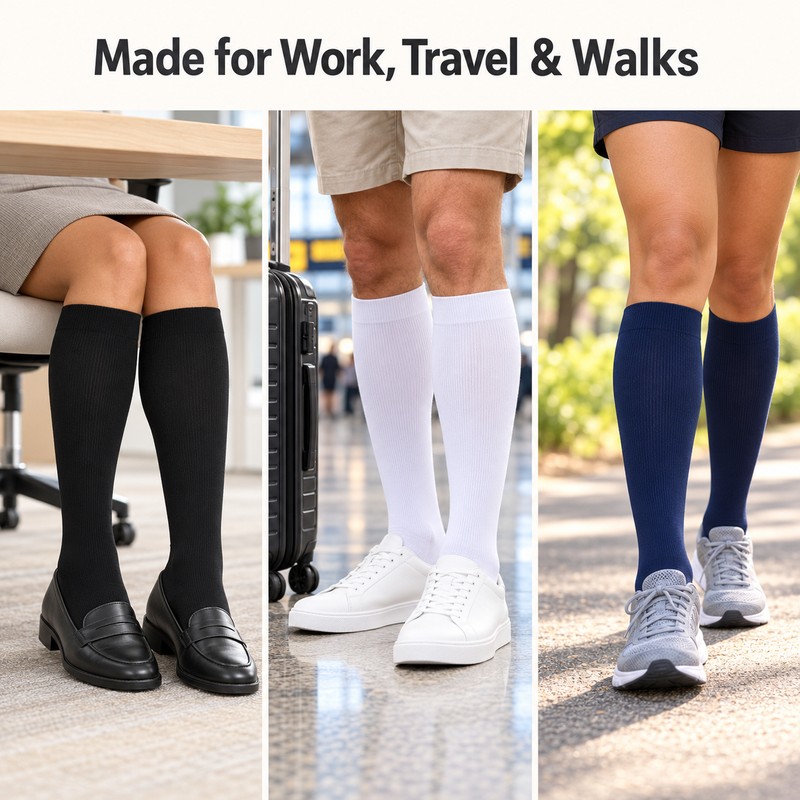 Knee High Compression Socks for Men & Women – 20-30