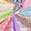 50 Pcs 10 * 10cm Cotton Fabric Squares,Cotton Pattern Floral
