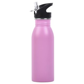 Happy Haystack Stainless Water Bottle with Panda Design 18oz with Sport Top (Pink)