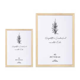 MYTIKAS® Picture Frame, DIN A4, 21 x 30 cm, Natural Wood, Light Light Frame, Poster Frame, Vintage Collage Picture Frame, Wooden Picture Frame, Poster, Real Wood