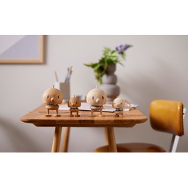 Hoptimist Bumble, Wooden Decoration, Bobble Figure & Lucky Charm Made of Wood, Decorative Scandinavian, Decorative Living Room, Office & Desk, Great Small Gifts, 4.5 x 5.8 x 7.6 cm, Small, Oak