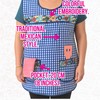 Cuitáxi Traditional Mexican apron for women with pockets beautiful flower
