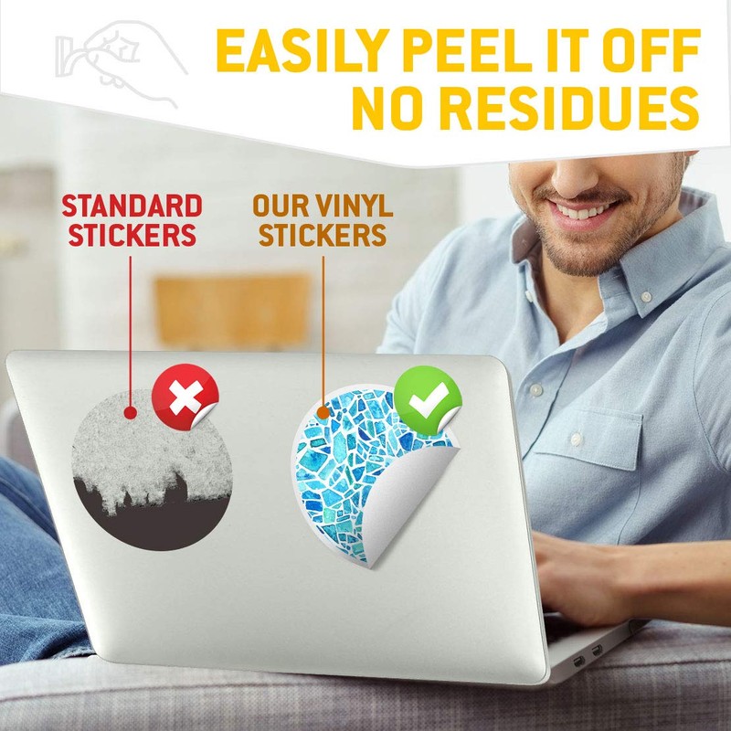 Vinyl Stickers (Set of 2) 25cm - Binary Code Concept