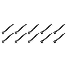 QUARKZMAN M3 x 35 mm Hexagonal Head Screws x 25 Pieces 12.9 Alloy Steel Knurled Non-Slip Cap Bolt Fastener for Home Construction Building Device Tool [Black Swivel Head]