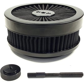 Washable Oval/Round Filter Flow Air Cleaner Various sizes 6.5''x2'' /6.5''x3'' / 9" x 2"/ 12" x 2"/ 14" x 3" FOR 5-1/8" Opening Carbs (6.5×3inch)