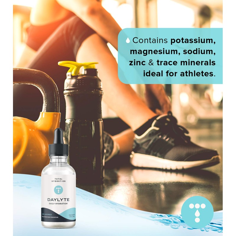 Daylyte Electrolyte Drops, Unflavored, Sugar Free Daily Hydration Supplement with