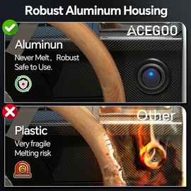 acegoo 12V Aluminum Round Rocker Switch Red Lighted Toggle Switch 20A SPST 12V/24V On/Off Switch w/ 14 AWG Pre-Wired Leads for RV Boat Truck Car Automotive, 1 Drill Hole (Blue Lighted-1Pcs)