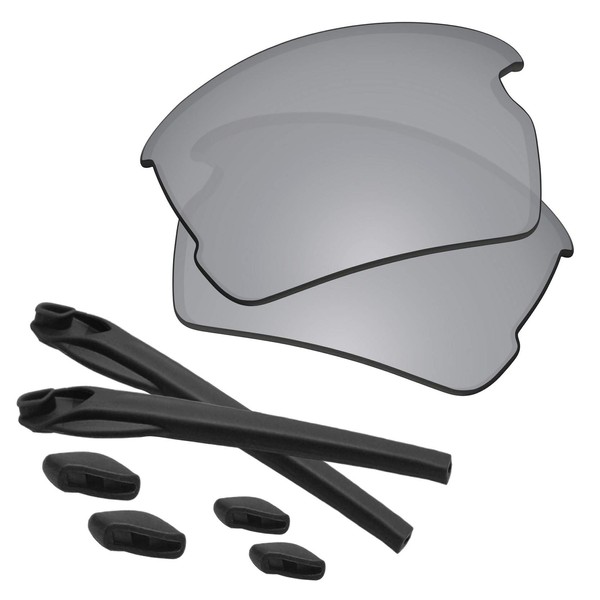 Predrox Silver Mirror Flak 2.0 Lenses & Rubber Kits Replacement