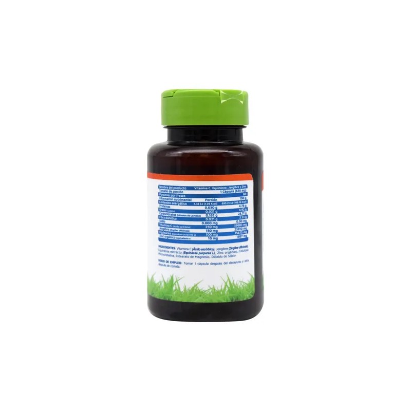 Vitamina Equinácea Jengibre Zinc Cápsulas Vidanat Sabor
