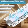 Glooglitter 10 Pack 6.6ft/ 2 Meter Plaster-in LED Channel Trimless