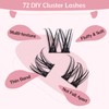 Cluster Eyelashes, Pack of 72 Individual Eyelashes, Eyelash Clusters, DIY