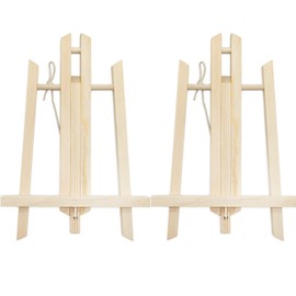 2 Pack Wooden Tabletop Art Display Easels, Small Painting Easel 30cm, Desktop Holder Stand for Displaying Canvas Paintings,Drawing, Weddings, Kids Arts & Crafts