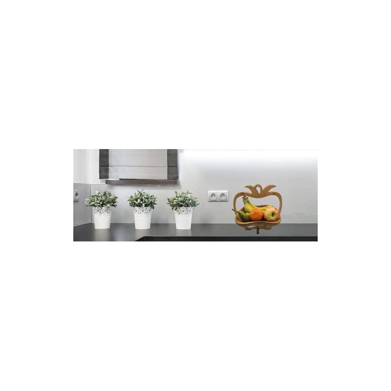 SusggO Folding Fruit Basket Bamboo Wood Vegetable Cutting Board Worktop