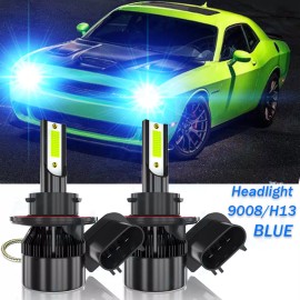 AQJ For Dodge Challenger 2009-2014 8000K Blue LED Headlights Hi/Lo Light Bulbs KIT