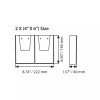 M&T Displays Clear Acrylic Wall Mount Brochure Holder 2x(4x6 inches)