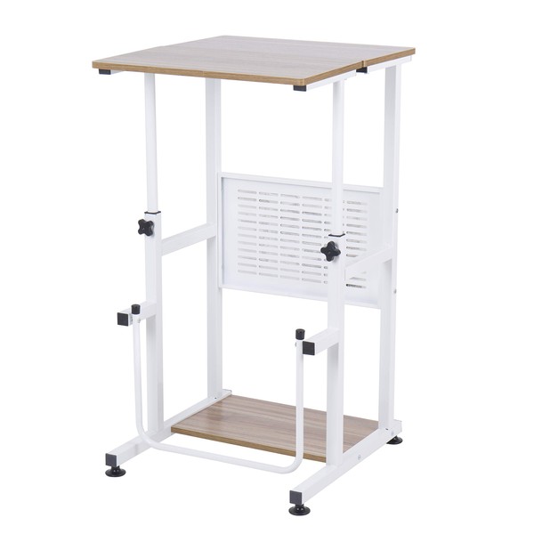 SDADI Adjustable Height Standing Desk Student Desk with Swinging Footrest