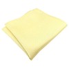 TigerTie Designer Silk Handkerchief in Yellow Pale Yellow Silver Polka