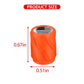 Mandark 12PCS Car Luminous Tire Valve Caps, American Flag Vehicle Air Stem Covers, Fluorescent Night Glow in The Dark Automotive Patriotic Tire Air Caps for SUV, Truck, RV（Orange/Black Flag）