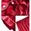 SWOMOG Men Satin Silk Pajamas Sets Short Sleeve Sleepwear Button-Down