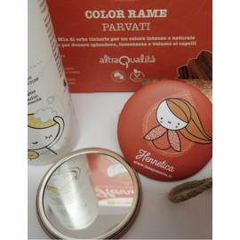 Yumi Bio Shop La Saponaria 100% vegan, organic and fairtrade plant hair colour "Parvati" copper, gives shine, provides more fullness, no sodium picramate