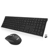 Arteck 2.4G Wireless Keyboard and Mouse Combo Stainless Full Size