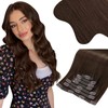 Moresoo Clip-In Real Hair Extensions, Salon Quality, Soft Straight Hair,