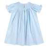 Lil cactus Blue and Pink Bow Smocked Bishop Dress, 6-12