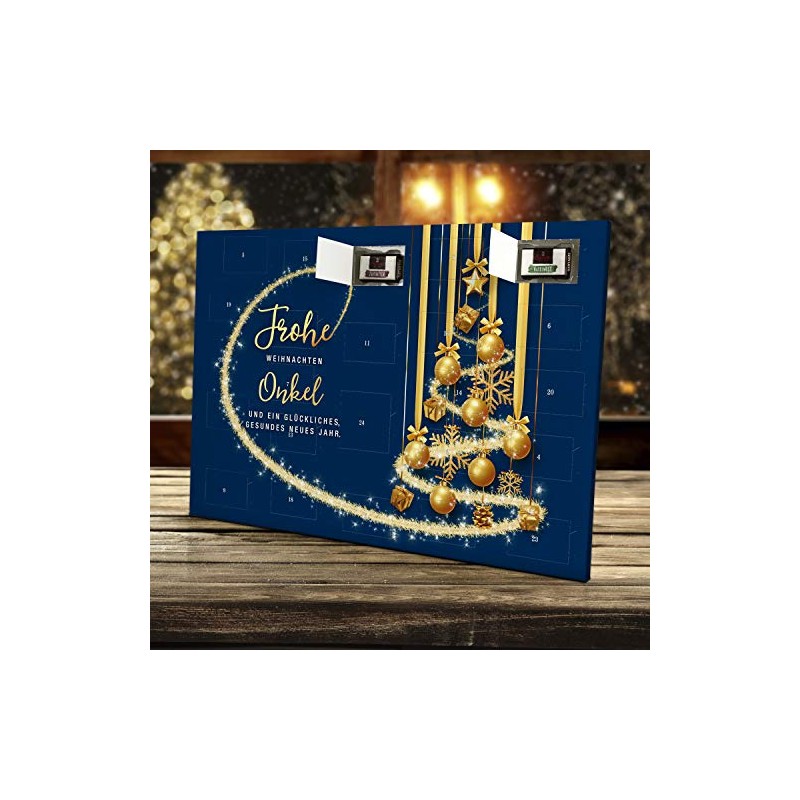 printplanet Adventskalender mit Namen Onkel - gefüllt mit Schokoladen-Füllung -
