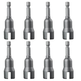 AIWEAM Hurricane Nut Drill Bit, Hurricane Shutter Bolts, Wing Nut Drill Bit, Power Wing Nut Hexagonal Shank, 1/4 Hurricane Louver Panel Nut Screw Socket (8 PCS)