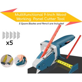 Drywall Gypsum Board Cutting Tool with Tape Measure Drywall Cutting tool Multifunctional Woodworking Panel Cutter with Board Cutting Tool Kit 1 Gypsum Board Cutter 5 Blade Knives Drywall Tools