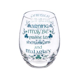 Celtic Memories Stemless Wine Glass - 4 x 5 x 4 Inches