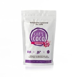 LETS COCO  Exfoliante Corporal Anti estrías y cicatrices. Lets Coco Smooth - Exfoliante de Café, Para Uso en Todo el Cuerpo - Contenido Neto 200 Gr...