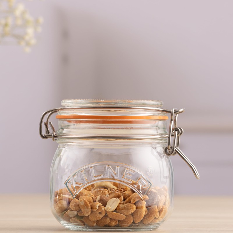 Kilner Round Clip Top Jar 0.5 Litre (500ml) Airtight Glass