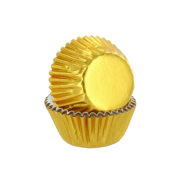 Culpitt Mini Baking Cases | Gold Petit Four Cases, Foil Lined Cupcake Case for Fairy Cakes and Bite-Sized Treats, Metallic - 200 Cupcake Cases