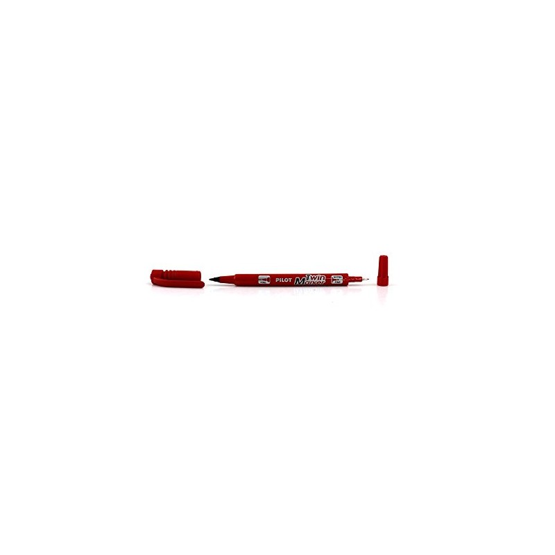 Pilot Twin Fine Tip Red Marker Pens (Red, Fine Tip,
