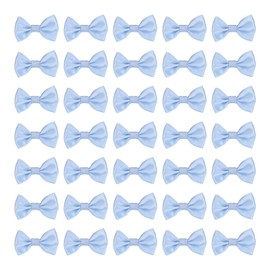 uxcell 200pcs Mini Tie Bows 1.5 Inch Small Tiny Bowknot, Light Blue Ribbon Bows for DIY Crafts, Sewing Appliques, Gifts Ornament, Scrapbooking, Belts, Hair Clips Decoration