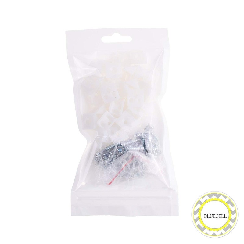 50pcs White Color Plastic Furniture Chest Drawer Bottom Repair Fixing