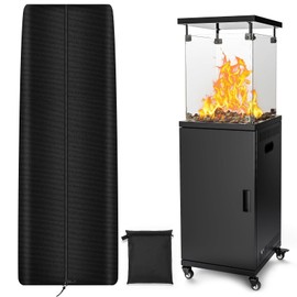 Square Tower Patio Heater Covers, Heavy-duty and Weather-resistant Oxford Fabric, Waterproof, Dust-proof, Snow-proof, Windproof, with Zipper and Storage Bag