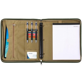 Tactical OCP Modular Binder System - Large Letter Size Combat Padfolio w/Detachable 3-Ring Insert & 25 Paper Sheets, Mission-Ready Organizer for Field & Office Use