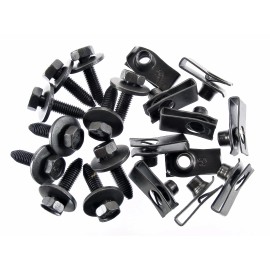 SFS Dodge Truck Body Bolts & U-nut Clips- M8-1.25 x 30mm- 13mm Hex- 20pcs 10ea- #155
