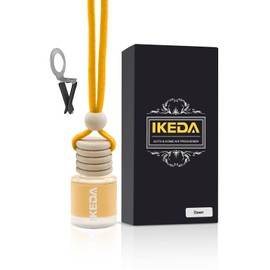 Ikeda Car Scent: Hanging Car Air Freshener | 10ml Round Hanging Car Decoration | With Vent Clip | For Car Home | 1 Piece (10ml Round x 1 Piece, Dawn)