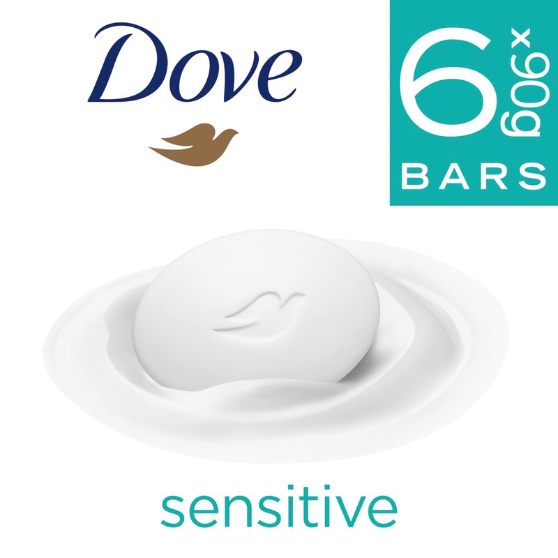 Dove Beauty Cream Bar Sensitive Soap (6 x 90g bars)