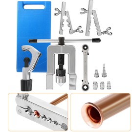 BEAMNOVA Flaring Tool Kit for Copper Tubing Brake Line Flaring Tool Set, for 1/8, 3/16, 1/4, 5/16, 3/8, 7/16, 1/2, 5/8, 3/4 inch Tubing,Brake Line Flaring Tool Kit
