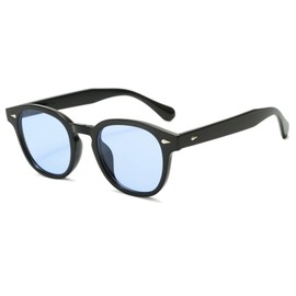 YAMEIZE Trendy Retro Round Polarized Sunglasses - for Women Men Classic Oval Glasses Vintage Circle Eyewear Driving Outdoor