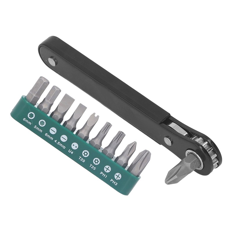 11Pcs Mini Screwdriver Set 1/4in Pocket Micro EDC Tool Ratchet