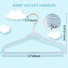 Tonswachic 30-Pack 11 Inch Baby Closet Hangers with 10 Clips