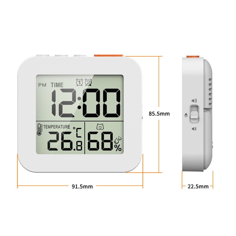 Sharplace Digital Bathroom Clock, Shower Timer with Alarm, Waterproof Clocks