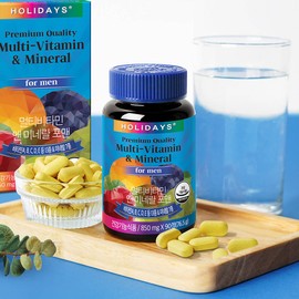 Holidays Multivitamin & Mineral for Men 90 tablets, 1 bottle (3 month supply) / 홀리데이즈 멀티비타민&미네랄 포맨 90정 1병 (3개월분)