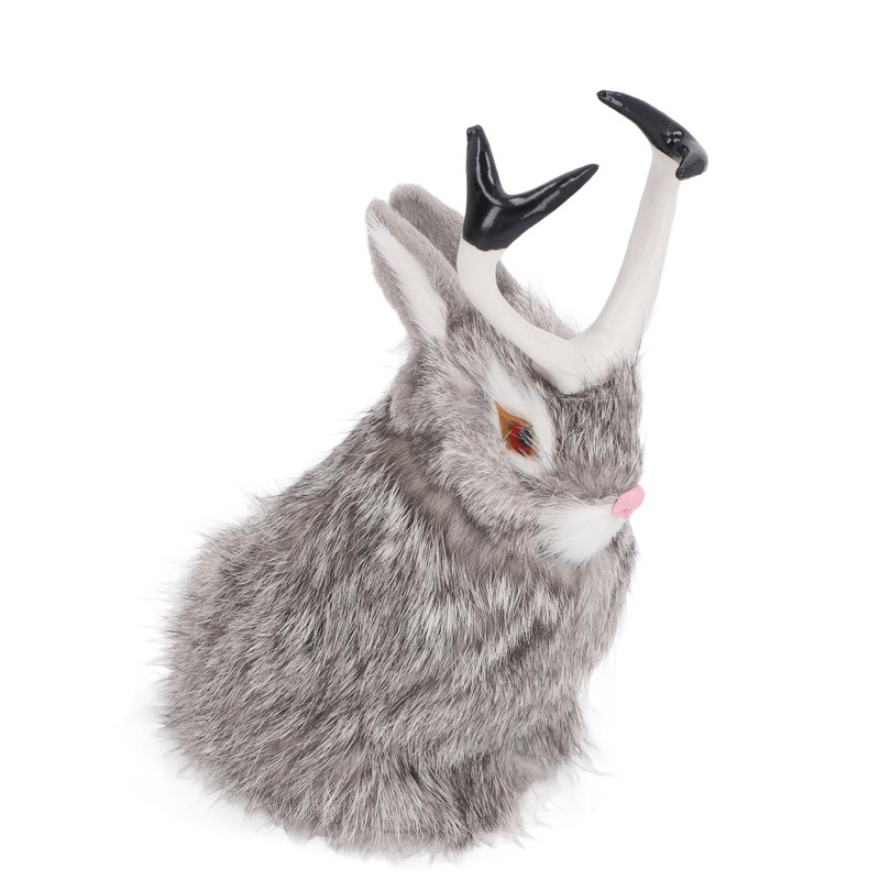 Simulation Antler Rabbit Ornament Cute Rabbit Home Decorations Animal Model